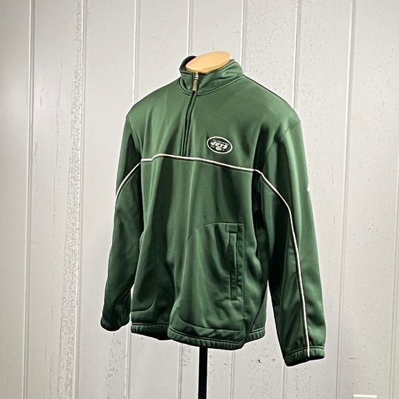 REEBOK NFL NY JETS Men’s Green Collared Zip Up  Team Apparel Sz 2XL - Picture 7 of 14
